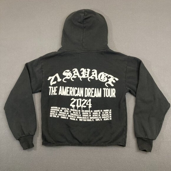 21 Savage‎ The American Dream Tour 2024 Rap Hoodie Size Small Black - Picture 5 of 11